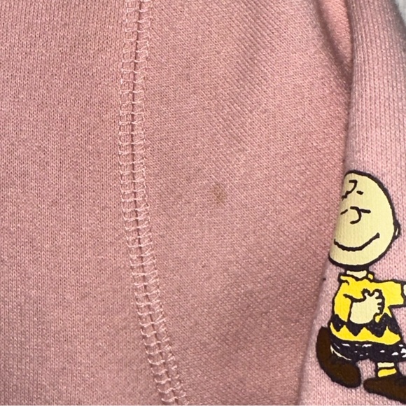 Vans x Peanuts Collab Womens XL Hooded Sweatshirt Pink Graphic Long Sleeves - Picture 14 of 16
